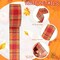 5 Rolls 30 Yards Plaid Burlap Ribbon Rolls 1 Inch Fall Wired Wrapping Ribbon Thanksgiving Wired Edge Ribbon Autumn Decorative Ribbon for the Harvest Thanksgiving Wreath Decoration